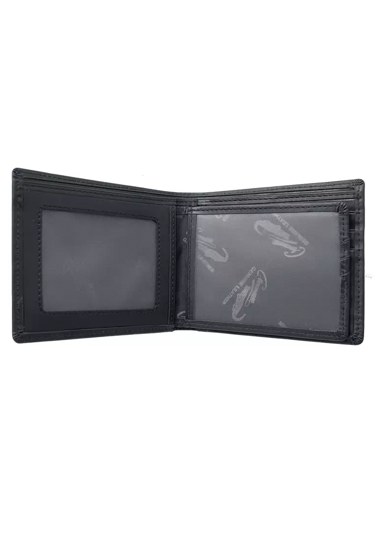 Crocodile 886BY Dompet Tri-fold Wallet Leather Kulit Original - Hitam