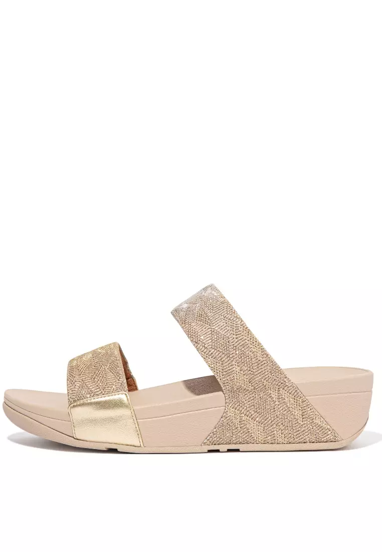 FitFlop LULU Women's Glitz Slides - Platino (ET6-675)