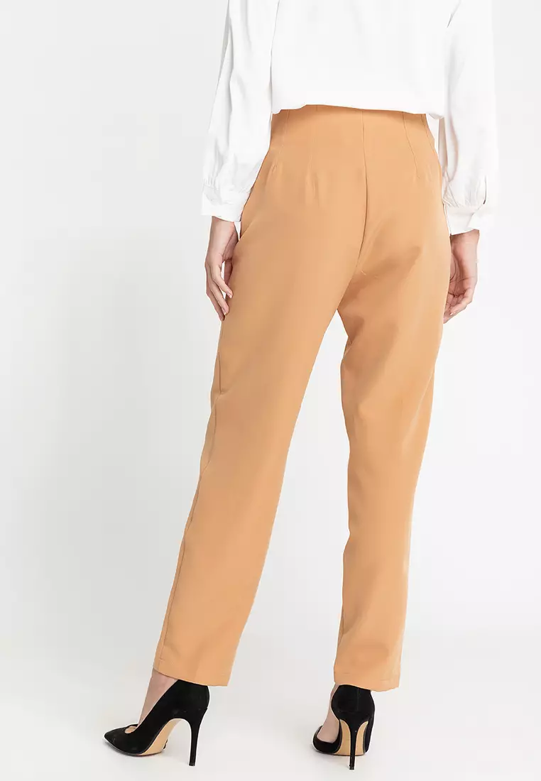 Cael High Dart Waist Tapered Pants