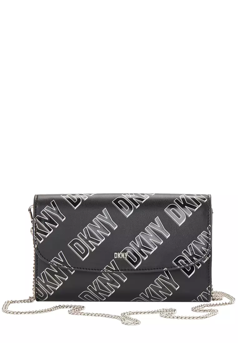 Buy DKNY DKNY Phoenix Wallet on a Chain in Black White R235IV04