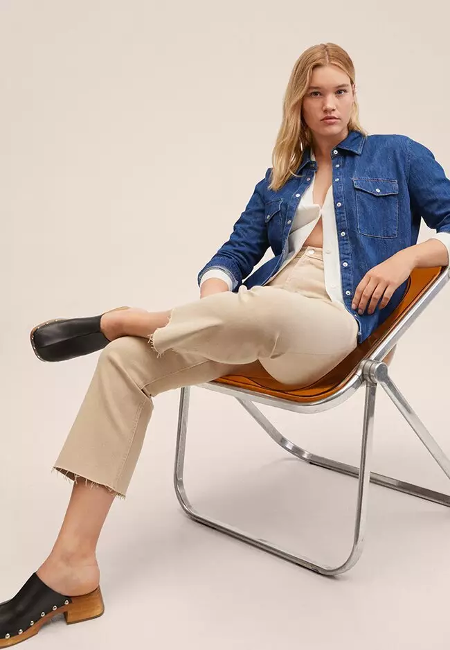 High-Waist Bootcut Jeans