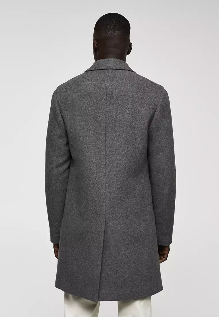 Buy MANGO Man Lightweight Recycled Wool Coat 2024 Online | ZALORA ...