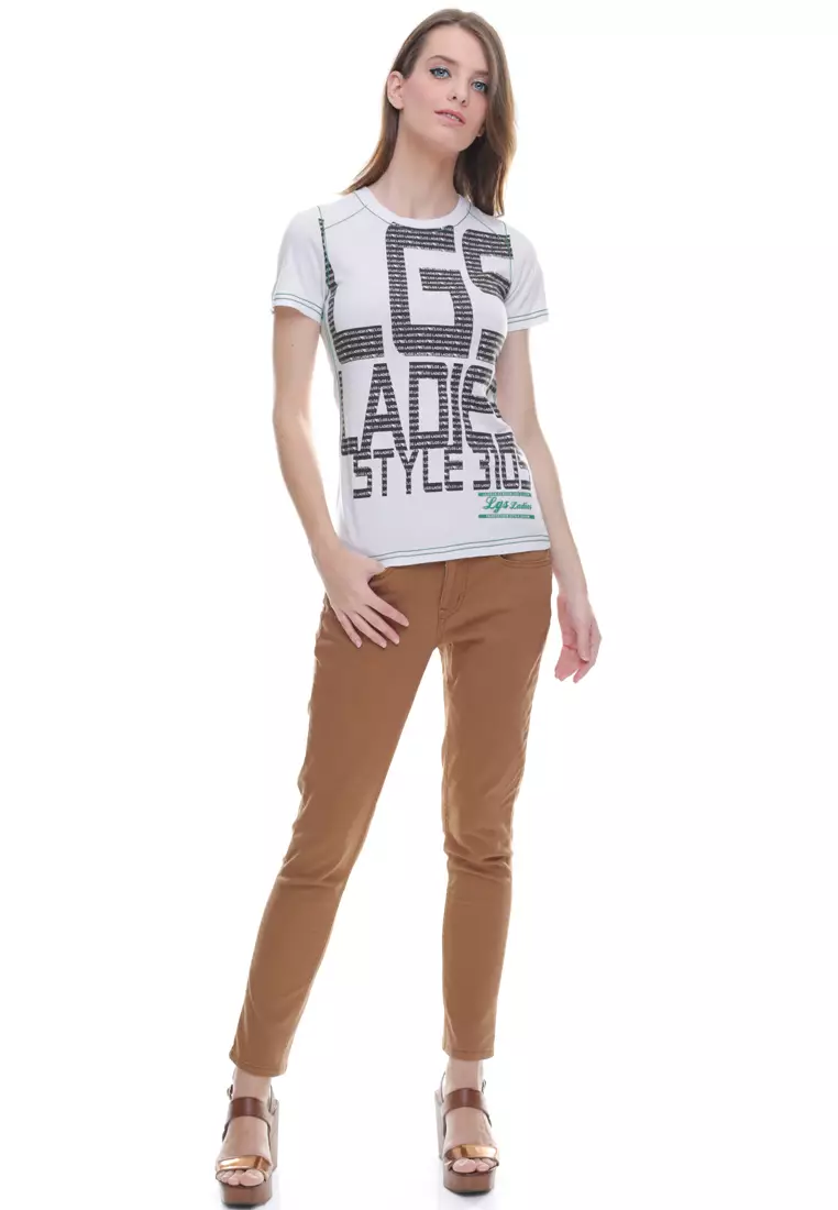 LGS - Regular Fit - Kaos Wanita - Style 3105 - Putih - LTS.555.T819M.019.C