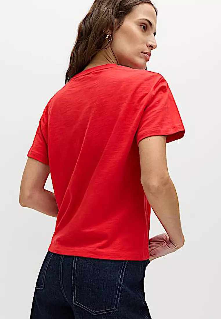 Pure Slub Cotton Checked T-Shirt