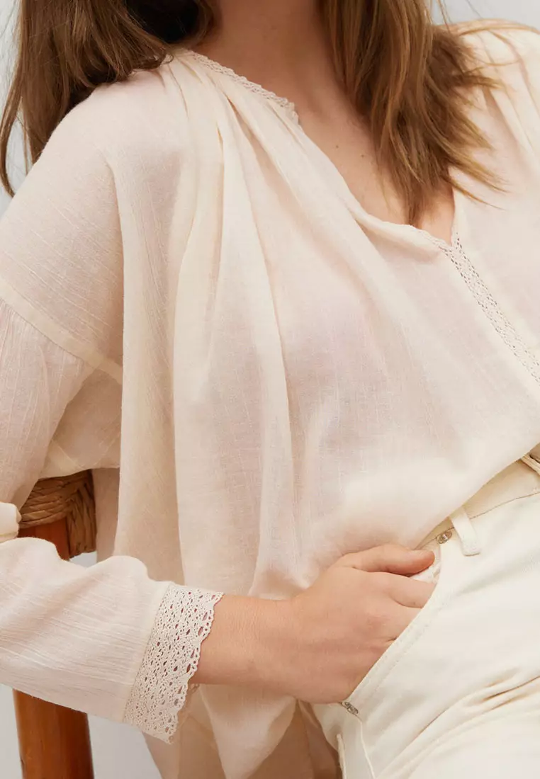 Textured Cotton Blouse