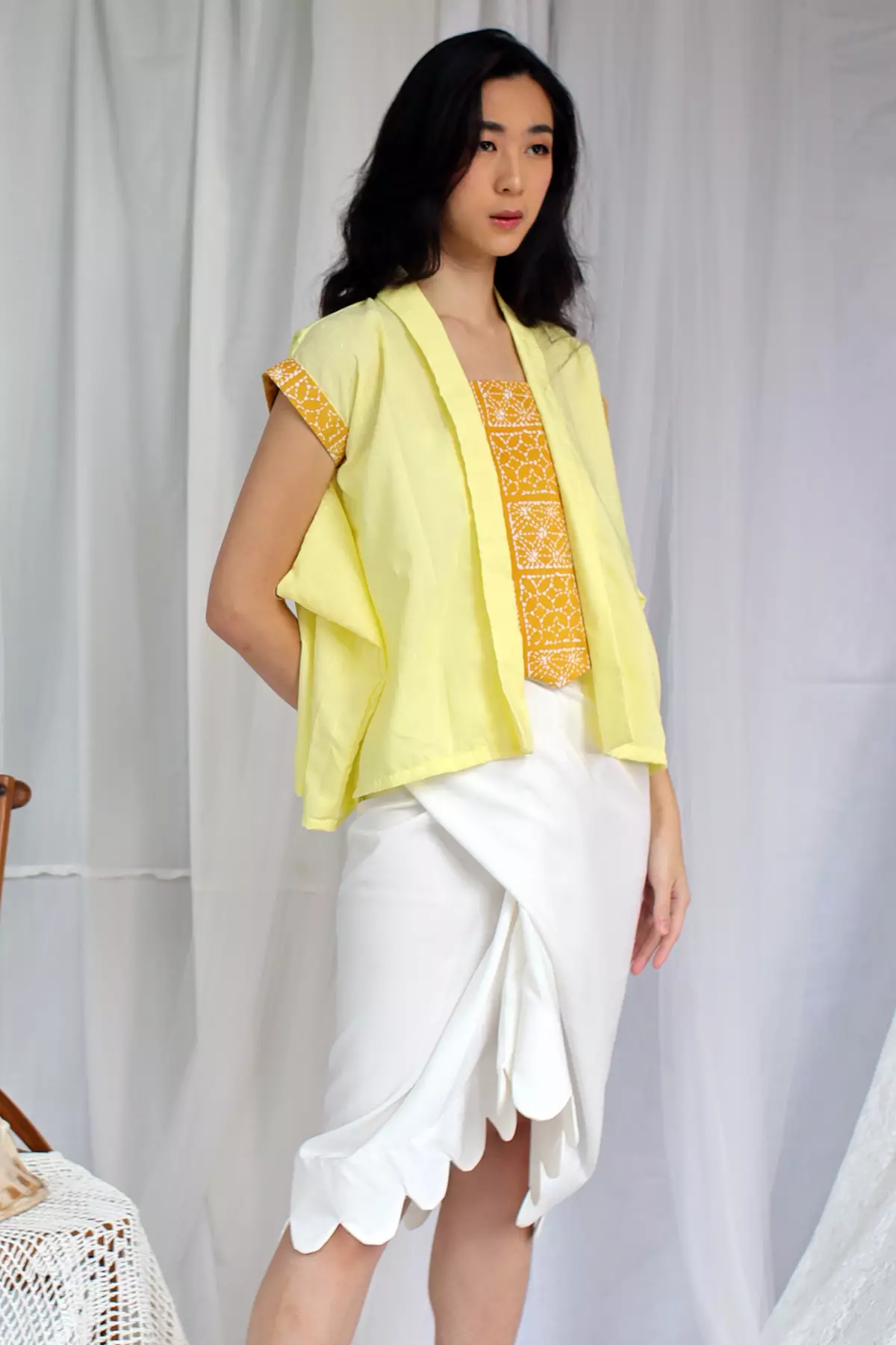 Kochi Sashiko Kuning Batik Kebaya