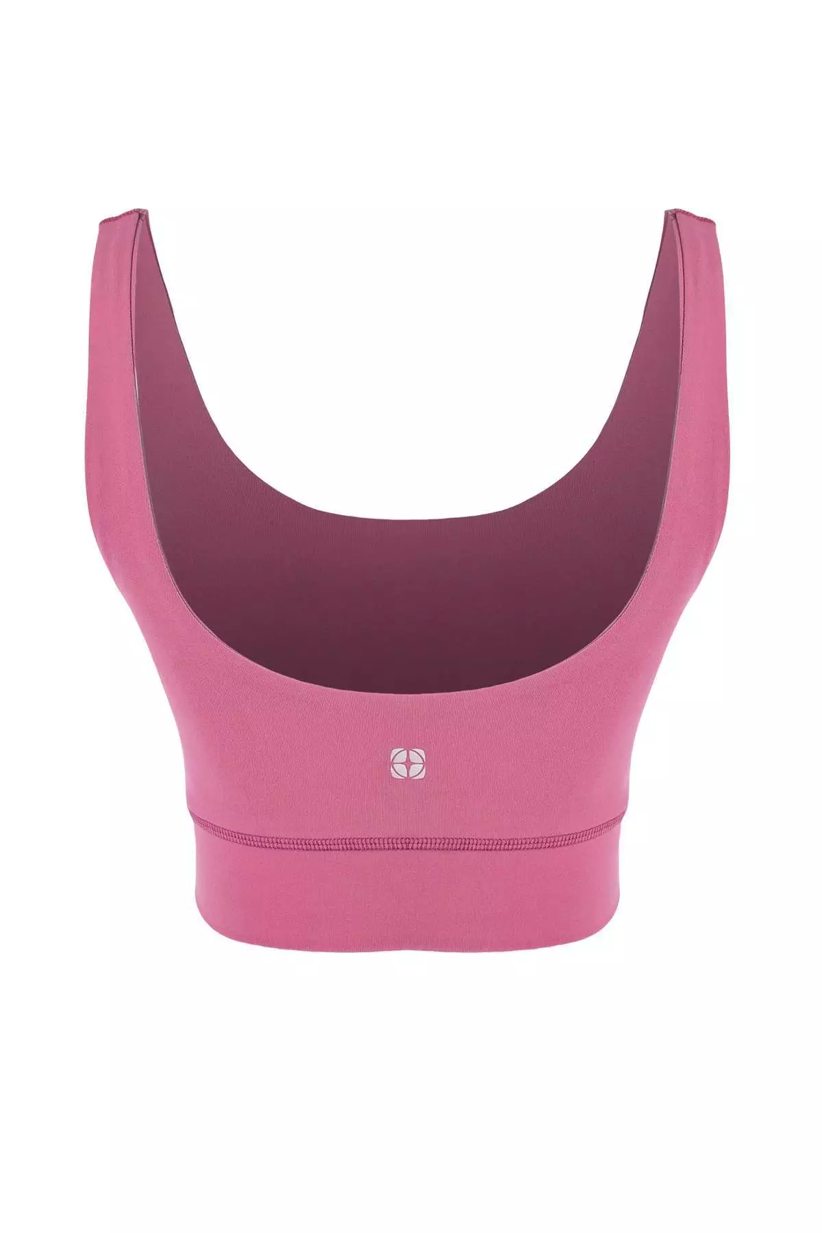 Dark Pink Brushed Soft Fabric Supportive/Contouring Thick Strap Knitted Sports Bra Thmss24Ss8