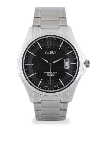 ALBA Jam Tangan Pria AS 9959 X1 - Silver Black