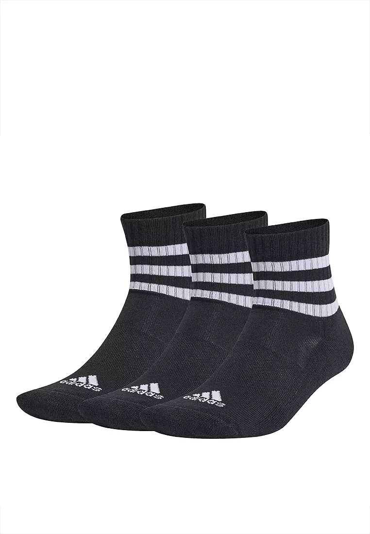 3-Stripes Cushioned Sportswear Low-Cut Socks 3 Pairs