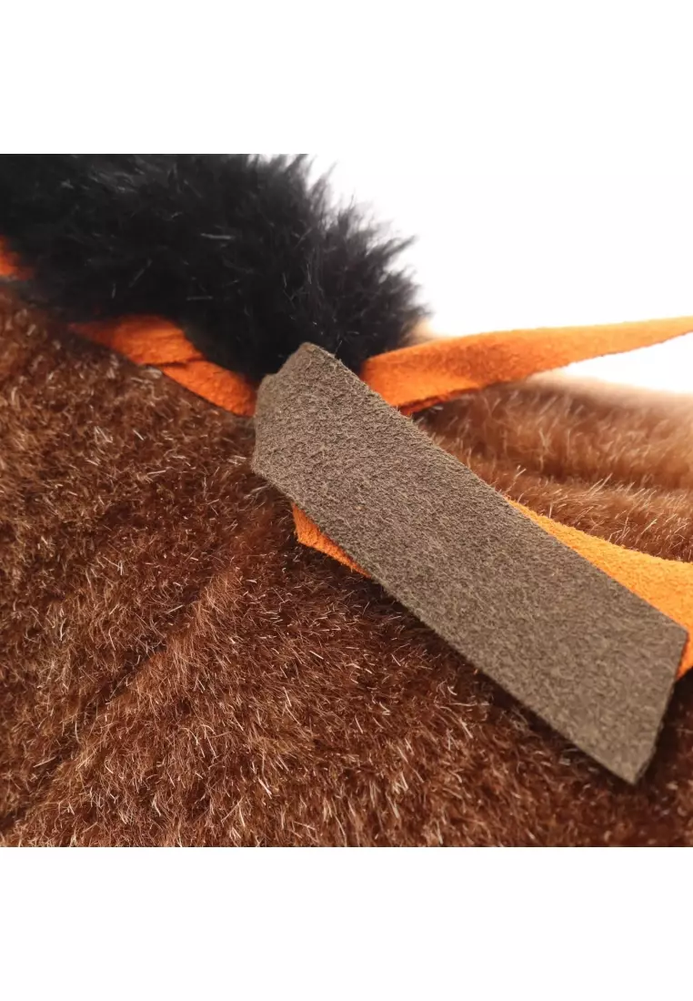 Pre-Loved Hermès Elmy PM stuffed toy interior suede Brown multicolor