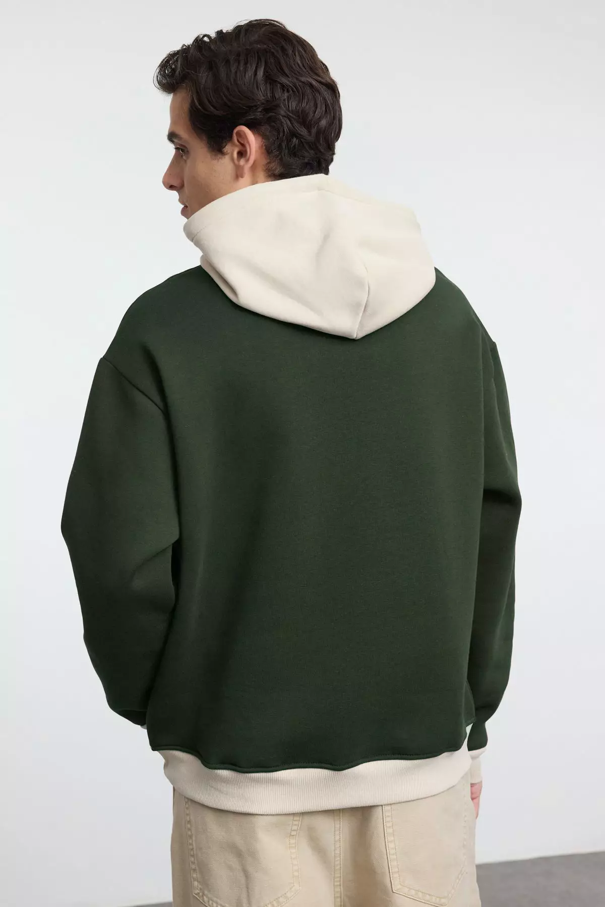 Color Block Embroidered Hoodie