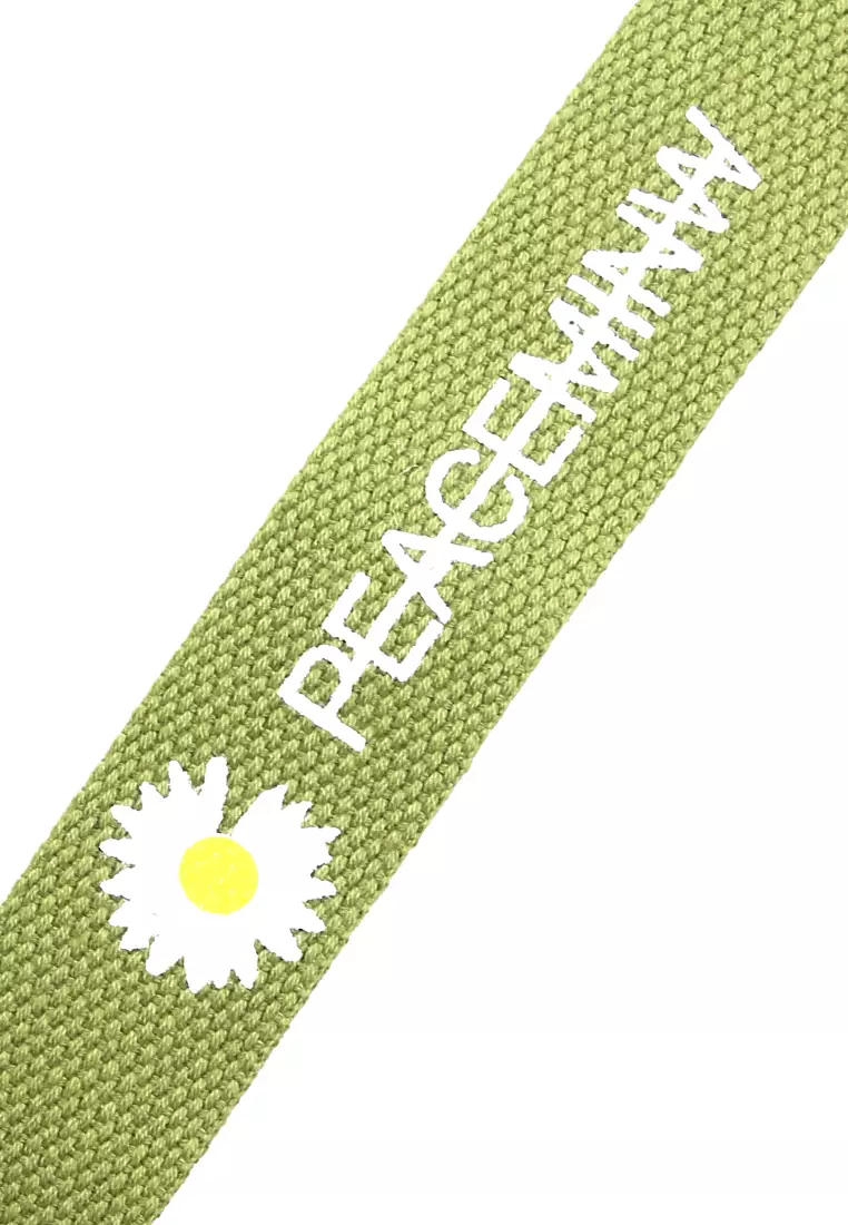 Hasina Aksesoris Fashion Ikat Pinggang Wanita Motif Bunga Casual Belt Material Canvas ORIGINAL - Green