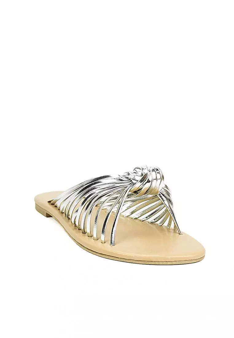 Buy Cardam s Lifestyle Ecla Lne 00030 Silver Flat Sandals 2024