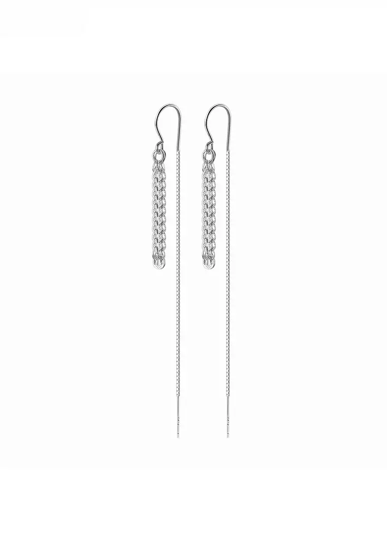 Chain earrings hotsell silver
