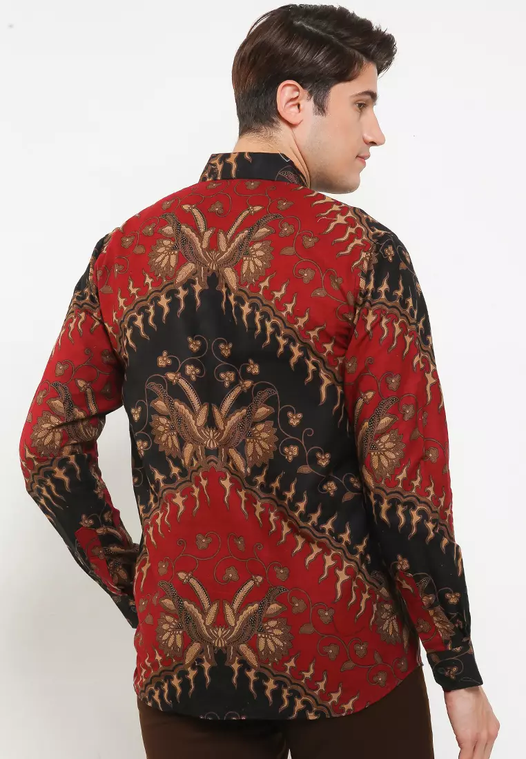 Abhicandra Kemeja Batik Exclusive Premium Pria Casual Modern Lengan Panjang