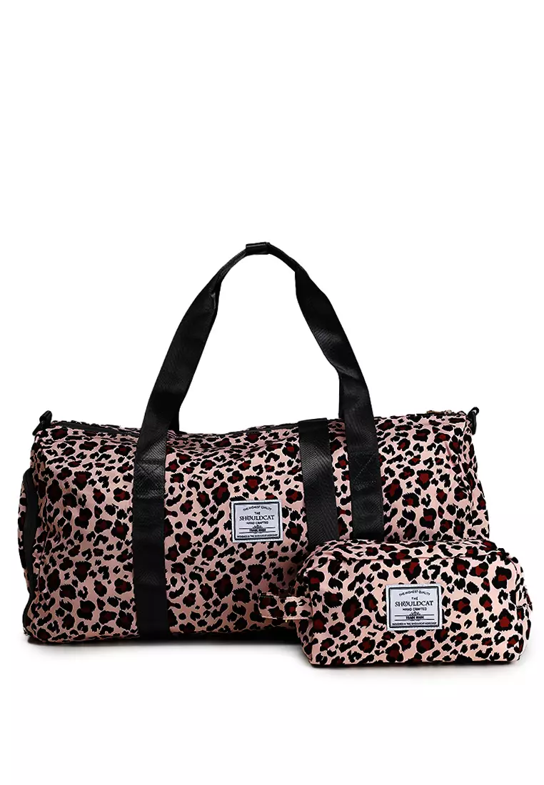 Quilted Travel Duffle Gym Bag with Pouch