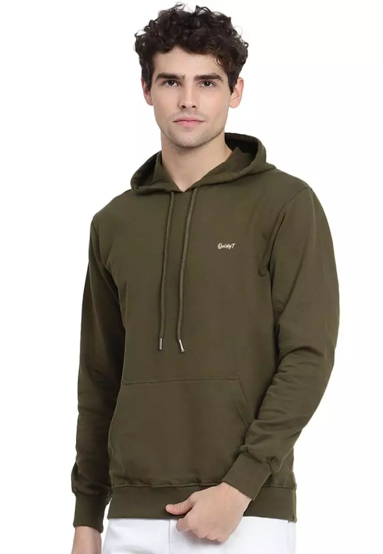 Funky Monster Men Graphic Olive Cotton Streetwear Hoodie