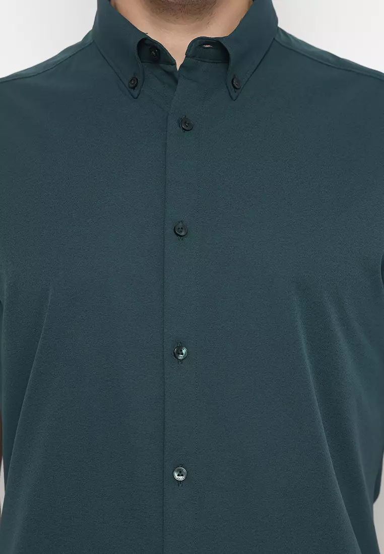 Jobb Elton Kemeja Pria Lengan Pendek Slim Fit Hijau