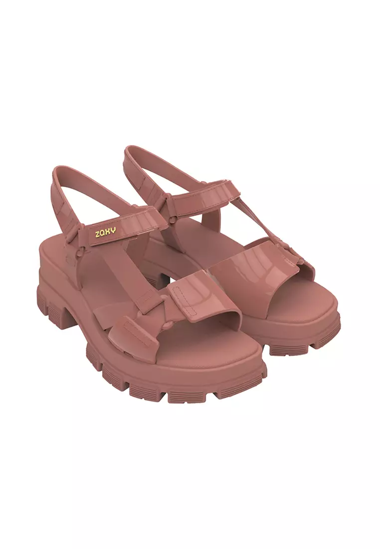 Discount on Zaxy  shoes - SKU: Zaxy Power Papete Dark Nude Comfortable Platform For Ladies
