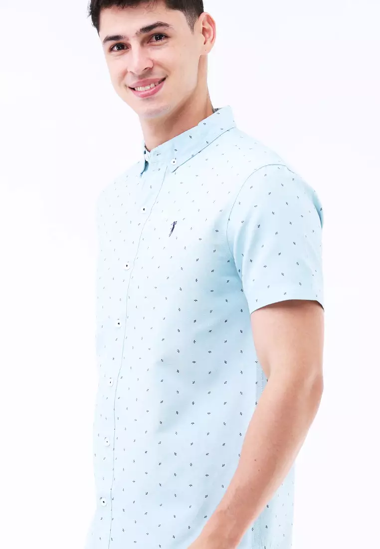 Printed Woven Polo Short Sleeve
