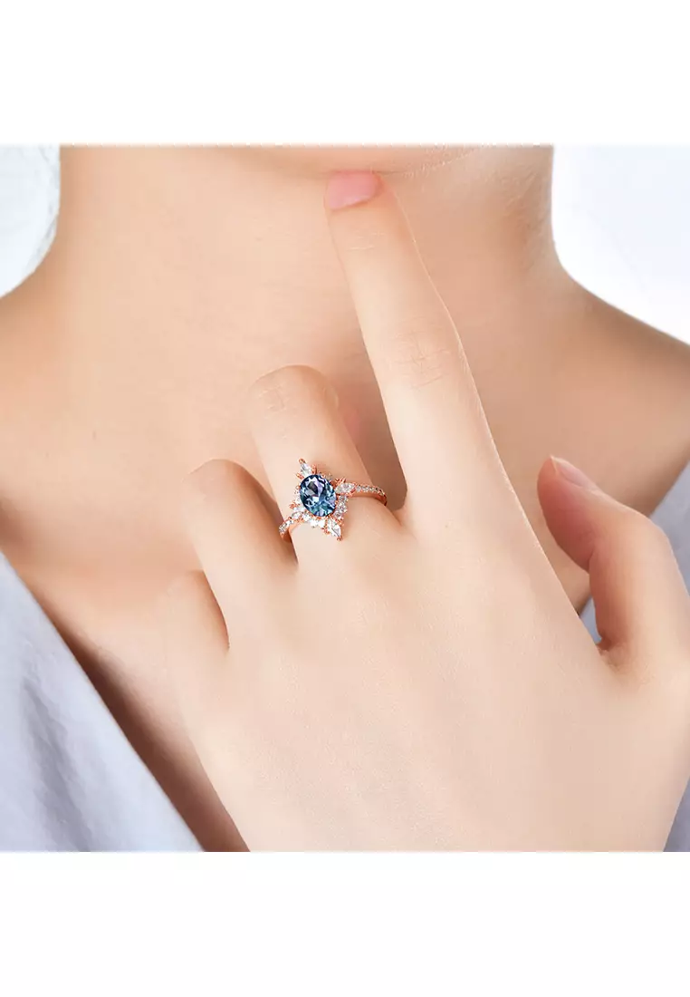 [ Alexandrite Collection ]  Moya Stella Alexandrite Ring RG - Cincin Alexandrite s925 by Her Jewellery