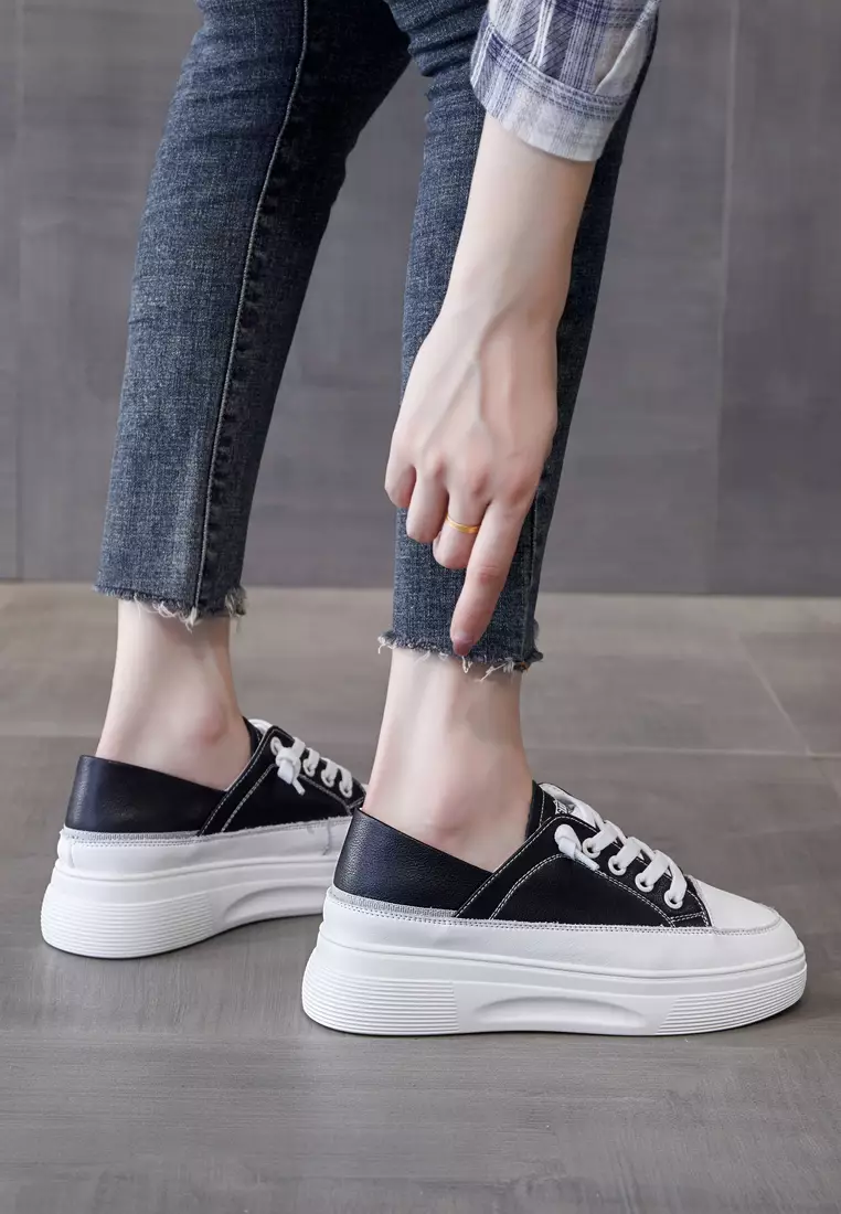 Platform Split Leather Sneakers RX2516