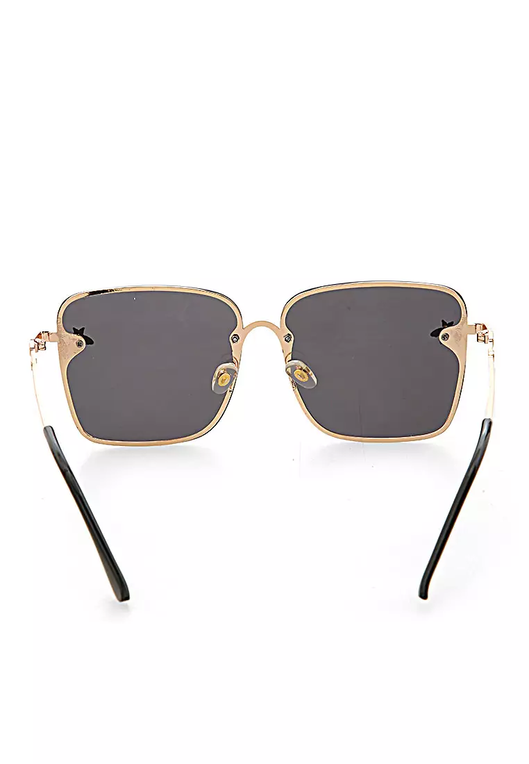 Revika Kacamata Classic Stylis Sunglasses Wanita UV Protection Material Metal ORIGINAL - Black