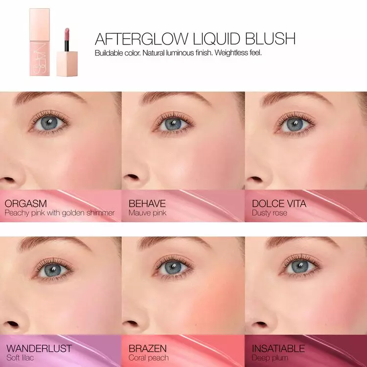 Nars Afterglow Liquid Blush 3.2ml - Orgasm *No Box