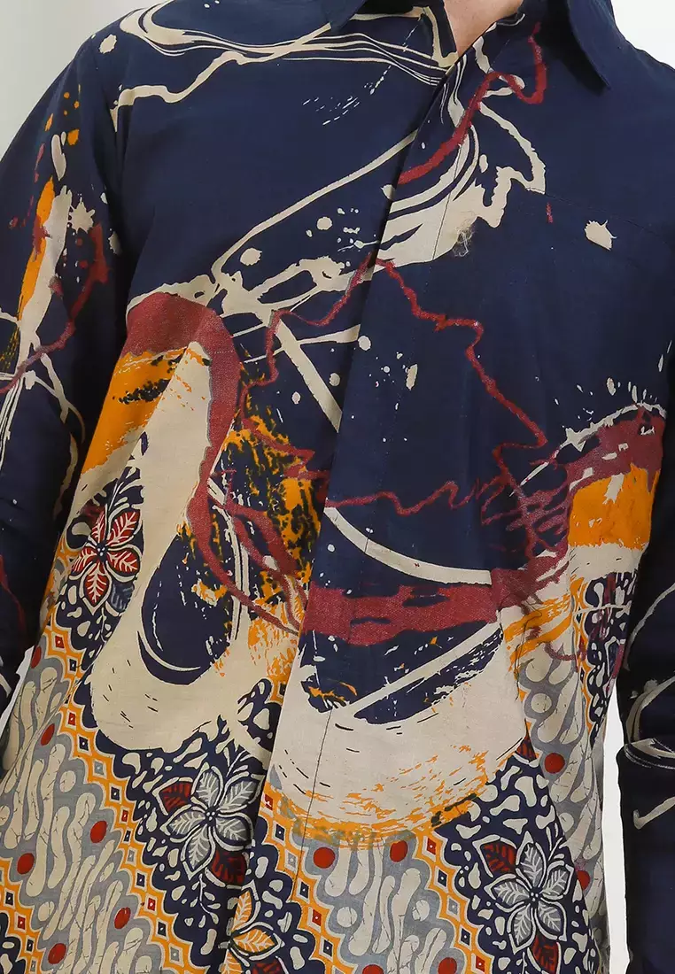 Tyaga Kemeja Batik Premium Pria Casual Modern Lengan Panjang