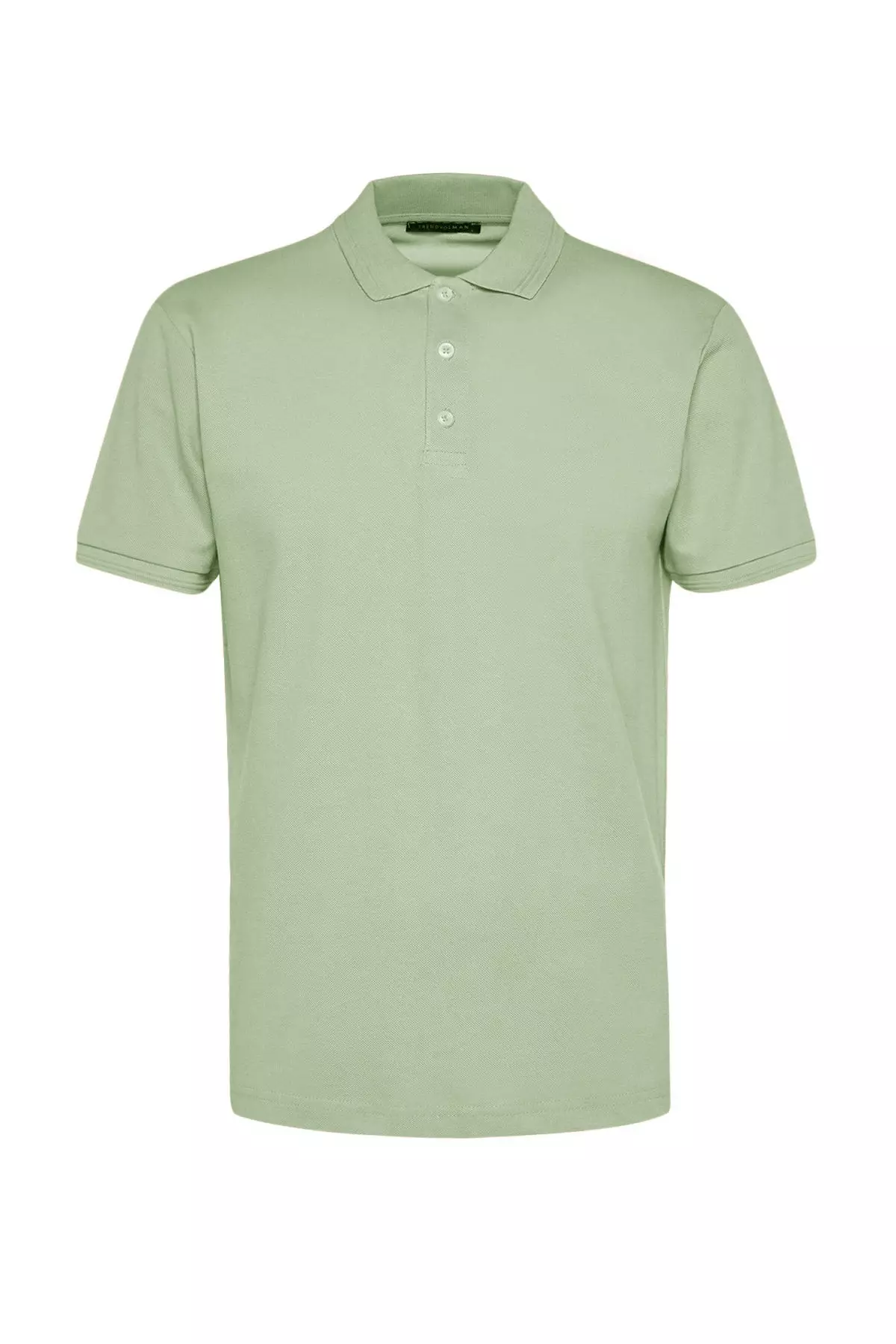 Mint Stripe Slim Fit Polo Neck T-Shirt - 100% Cotton Tmnss20Po0009