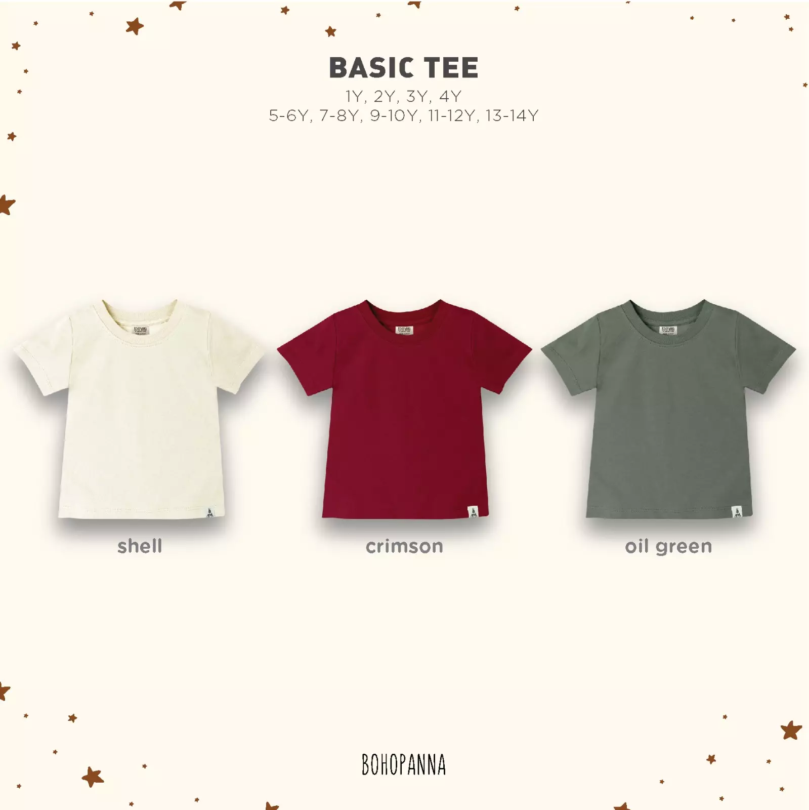 BOHOPANNA - BASIC TEE - KAOS ANAK
