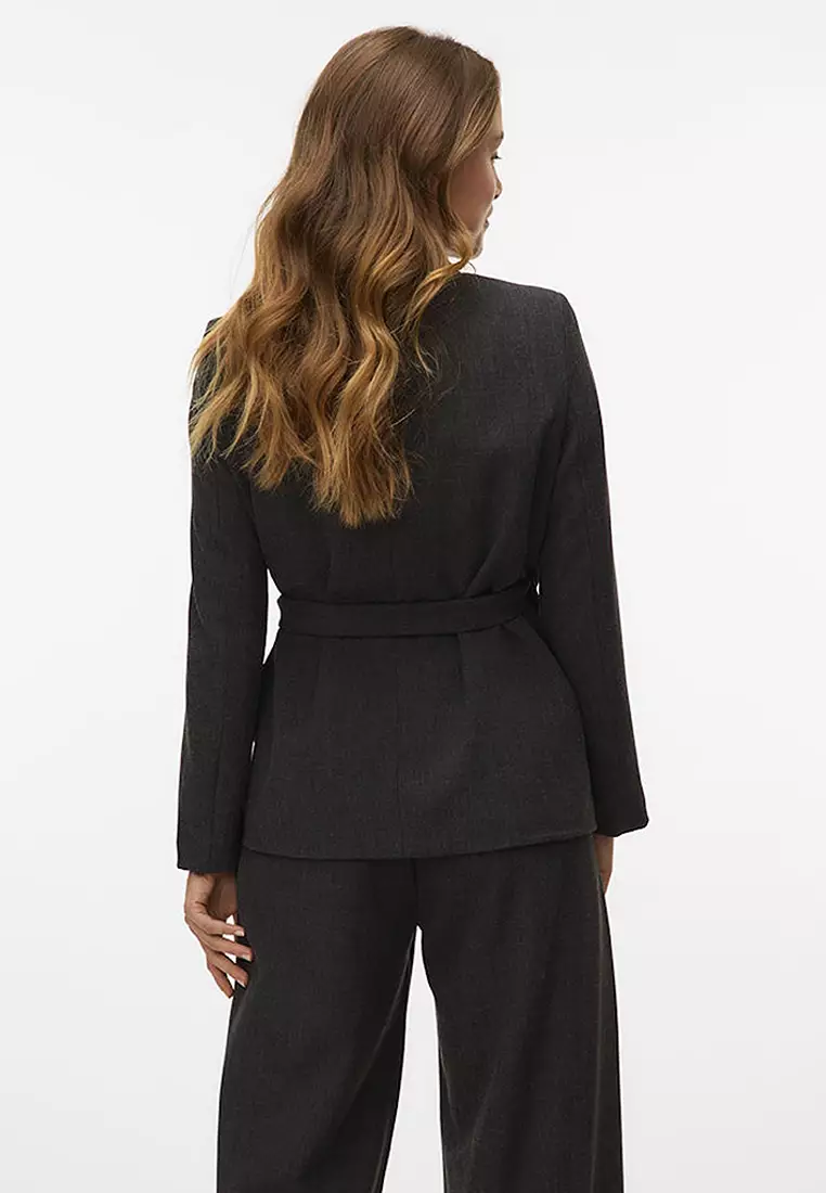 Long Sleeve Loose Strap Blazer