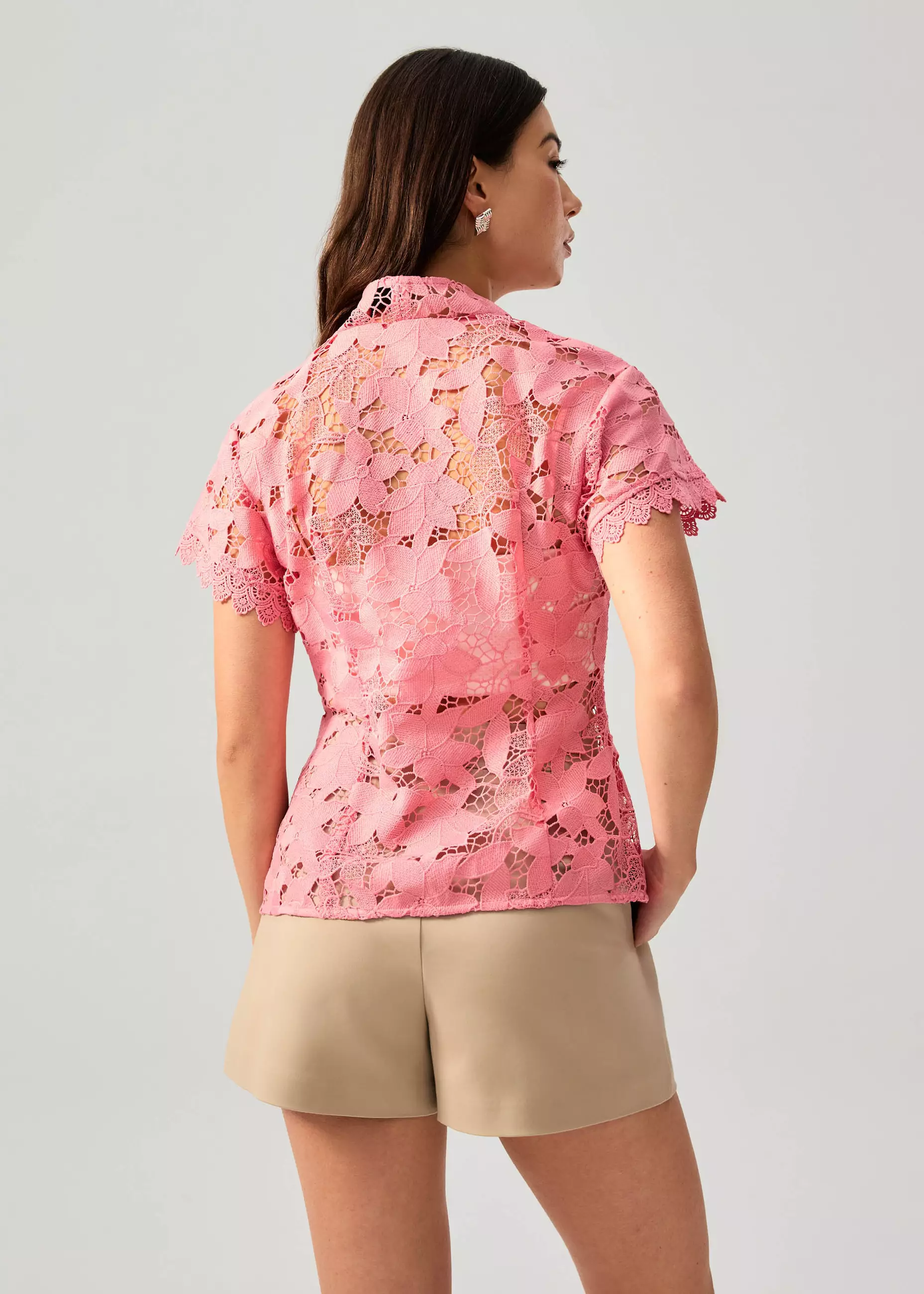 Atasan Wanita - Floral Lace Kebaya Top