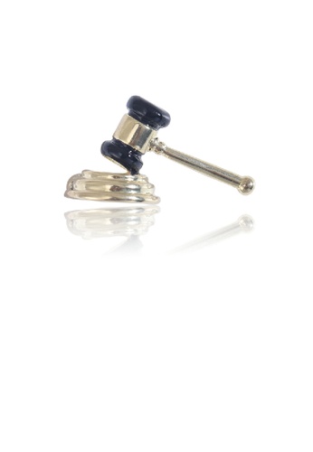 Glamorousky silver Fashion Creative Plated Gold Auction Hammer Brooch 44E90ACF63F5A4GS_1