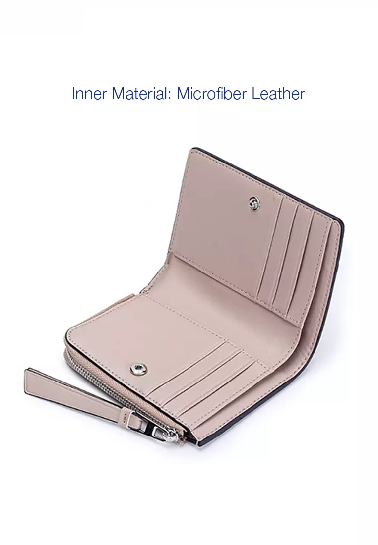 Genuine Leather Color Patching Bifold Wallet JW YT-109