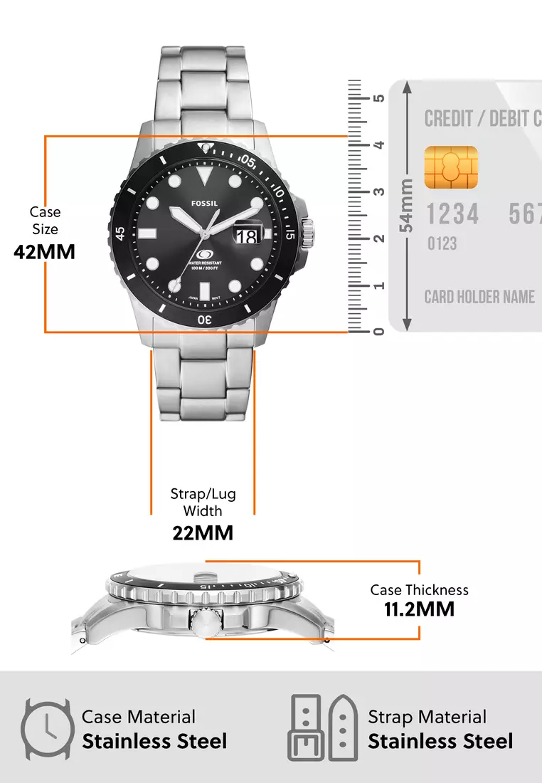 Buy Fossil Fossil Blue Watch FS6032 2026 Online | ZALORA