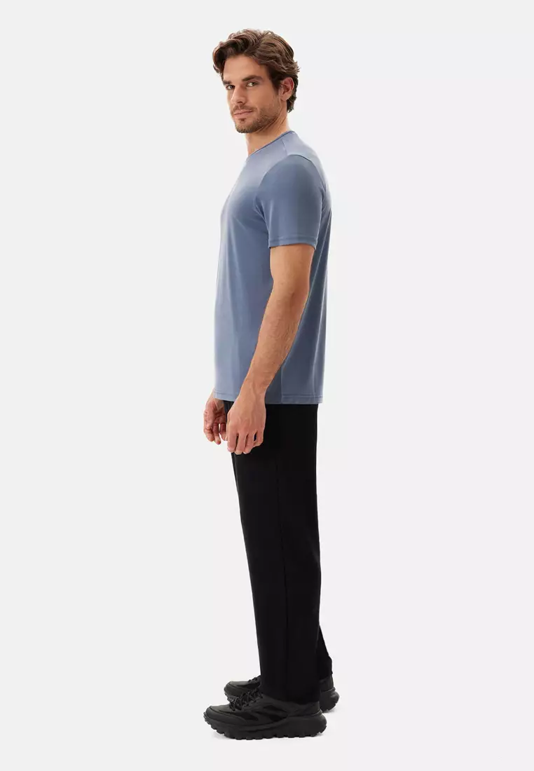 Indigo T-Shirt, Crew Neck, Regular, Short Sleeve Loungewear for Men