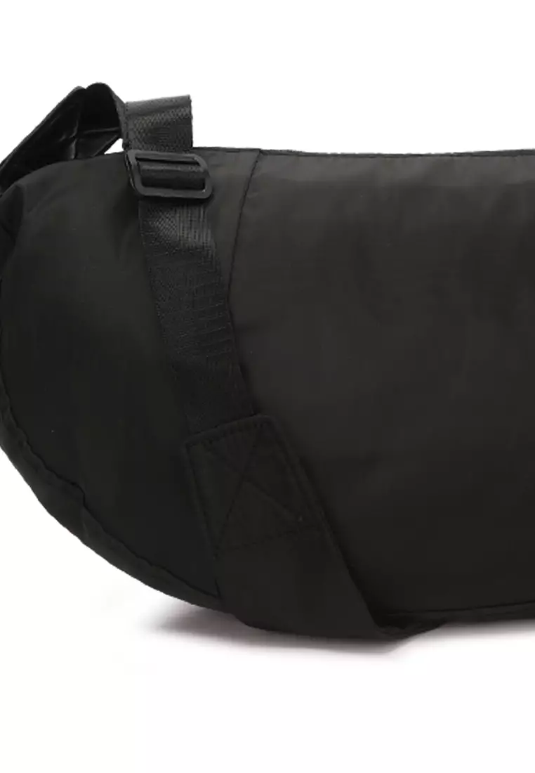 Nylon Hobo Bag With Adjustable Straps in Black