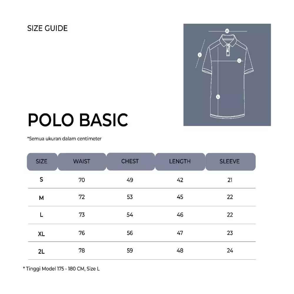 Hammer Men Polo Basic Z1PO001B1 | Kaos Kerah Lengan Pendek Pria Biru
