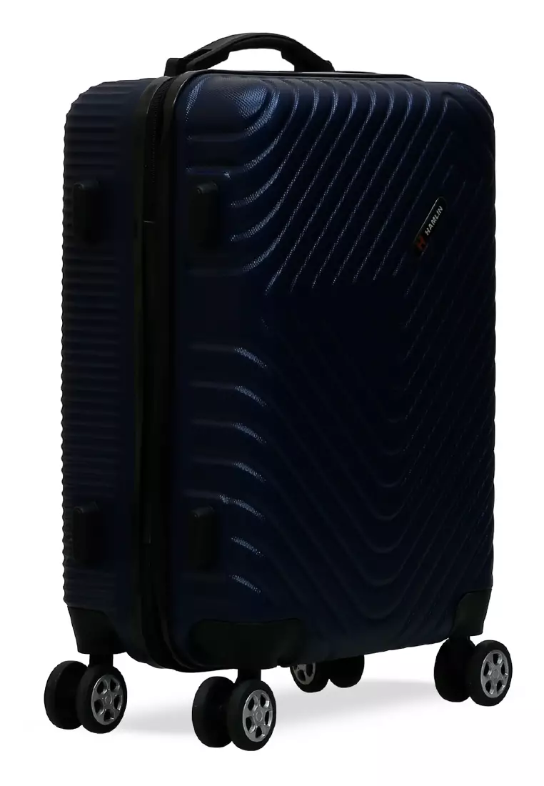 Carlton Koper Hardcase Unisex Size 20 Inch Uniqe Design Tas Travel Large Compartment Material ABS+PVC Coated ORIGINAL - Blue