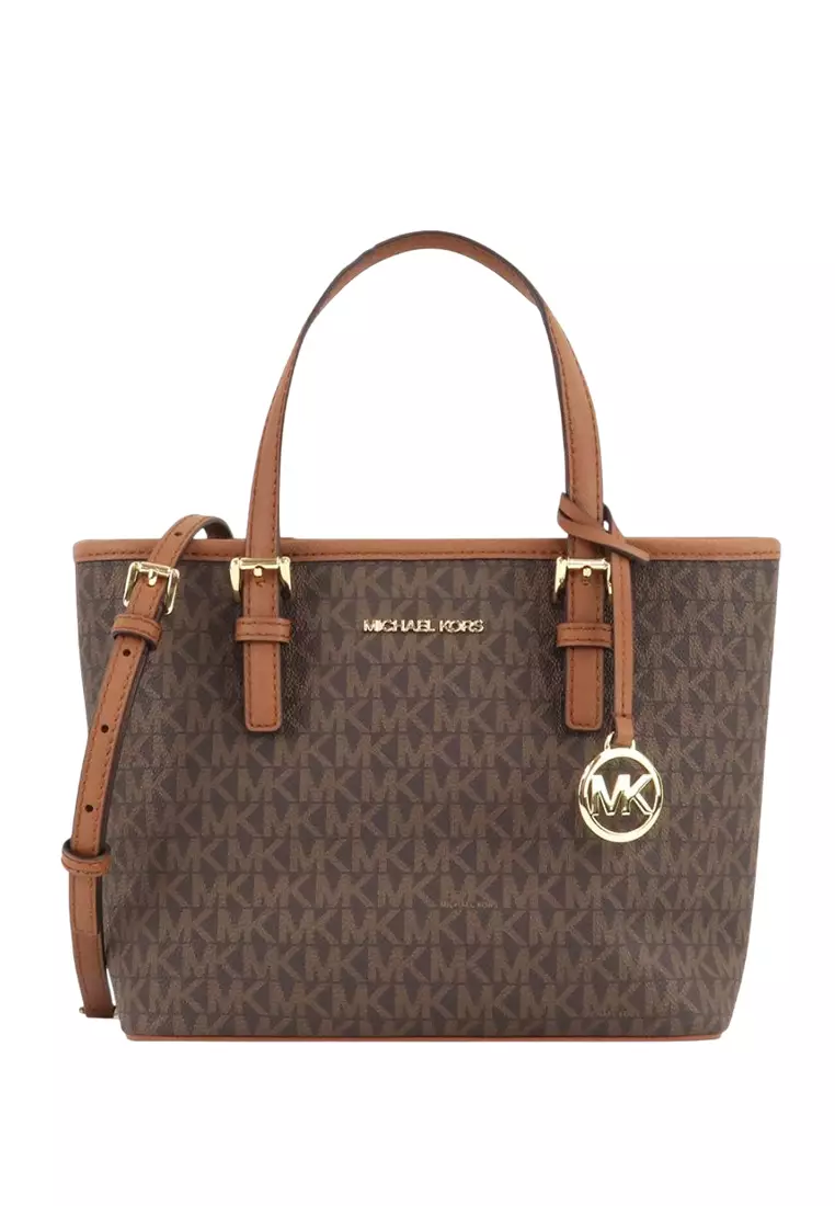 Michael kors jet set travel tote black sale