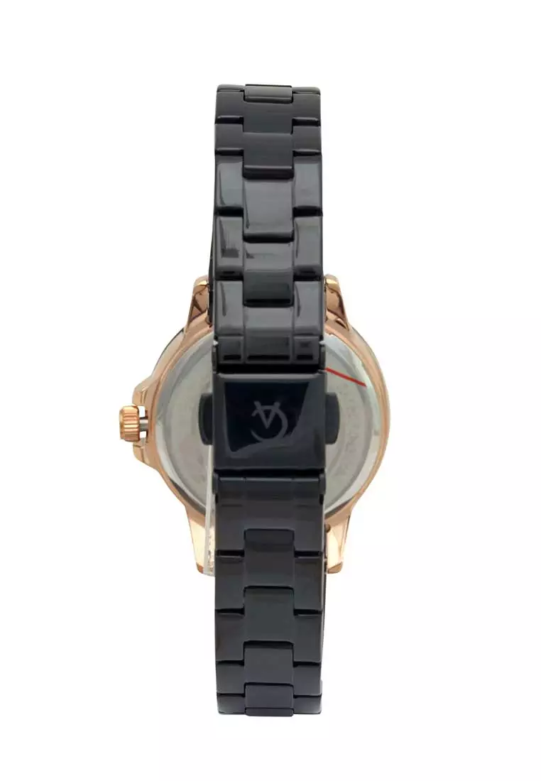 Alexandre Christie Jam Tangan Wanita - Black Rosegold - Stainless Steel - 2A16 BFBBRBA