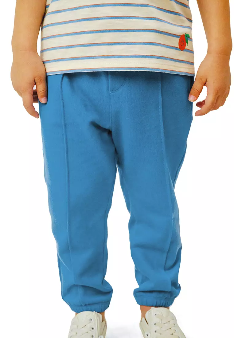 Baby Boys Drawstring Joggers With Ball Embroidery
