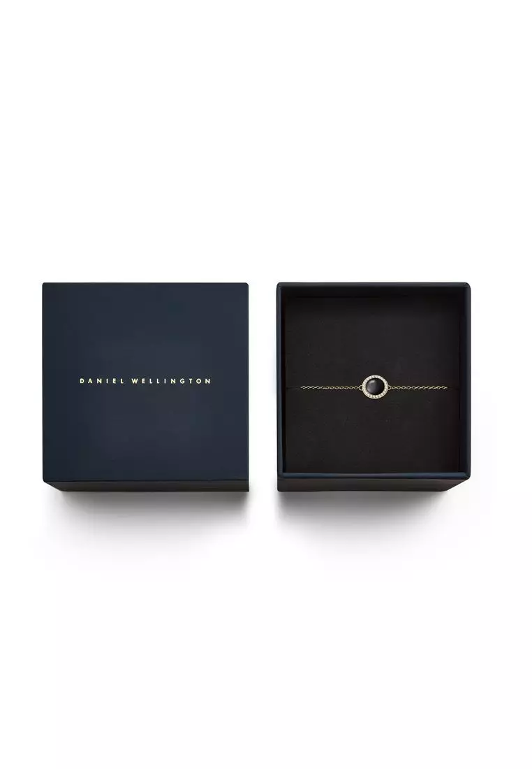 Audrey Bracelet Black Agathe Gold - Unisex Bracelet for women and men stainless steel Bracelet DW Official Authentic Original
