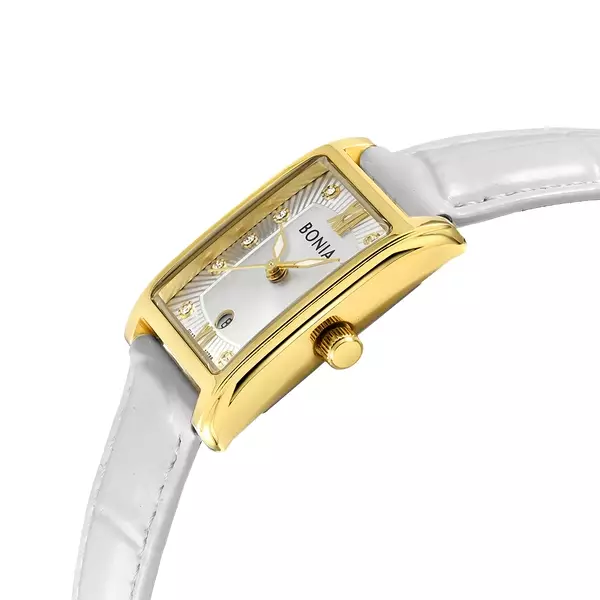Jam Tangan Wanita Bonia Elegance White Dial Analog B10786-2213 Original