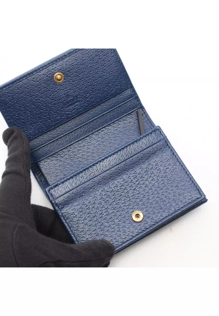 Buy Gucci Pre-Loved Gucci Double G Bamboo Bi-fold wallet leather