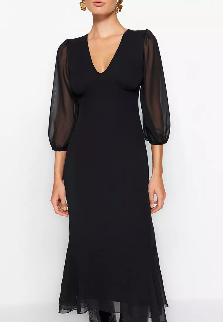 Midi V-Neck Dress