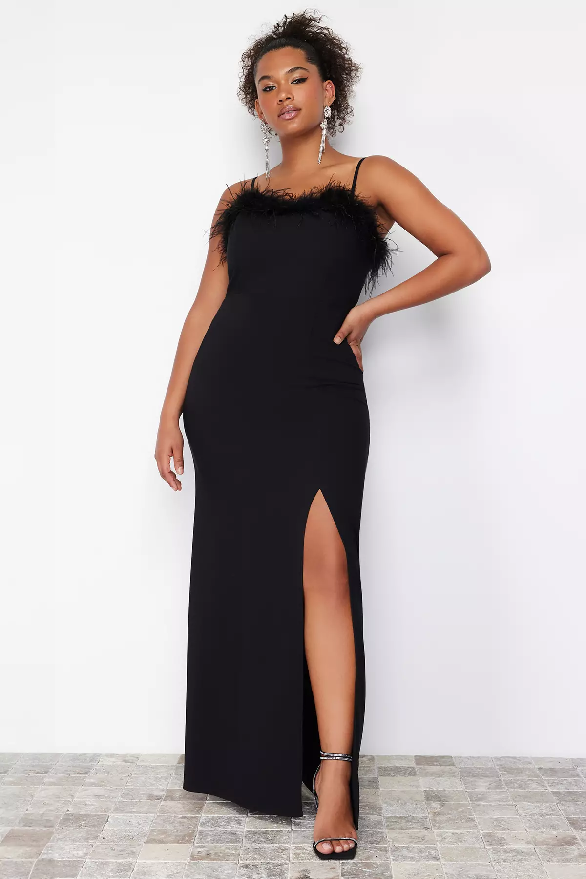 Plus Size Slit Maxi Dress