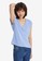 Vero Moda blue Filli Short Sleeve V-Neck Tee Color B11AEAA1AEBB2EGS_1
