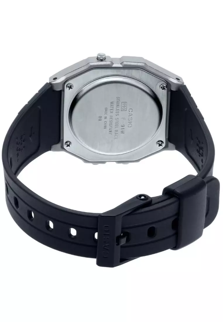 Men's Digital F-91WM-9A Black Resin Band Casual Watch
